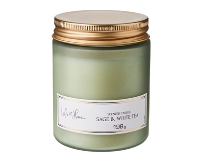 Life at Home Scented Candle Sage & White Tea - 1.0 EA