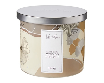 Life at Home Scented Candle Avocado Coconut - 1.0 EA