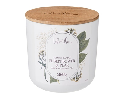 Life at Home Scented Candle Elderflower & Pear - 1.0 EA