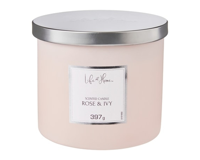 Life at Home Scented Candle Rose & Ivy - 1.0 EA