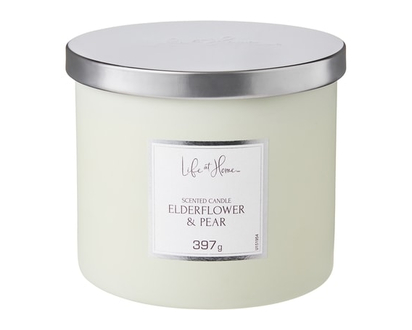 Life at Home Scented Candle Elderflower & Pear - 1.0 EA