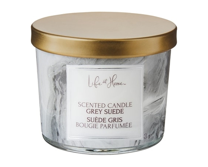 Life at Home Scented Candle Grey Suede - 1.0 EA