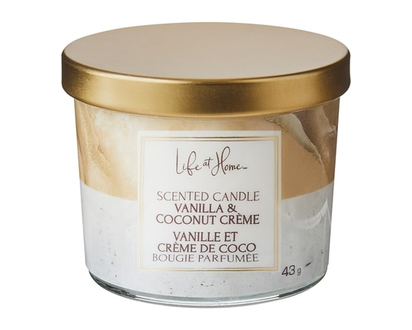 Life at Home Scented Candle Vanilla & Coconut Crème - 1.0 EA