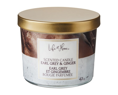 Life at Home Scented Candle Earl Grey & Ginger - 1.0 EA
