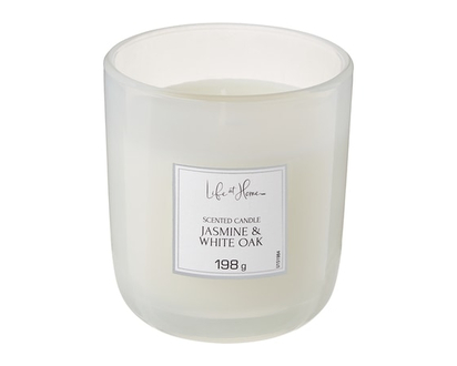 Life at Home Scented Candle Jasmine & White Oak - 1.0 EA