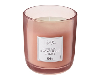 Life at Home Scented Candle Blackcurrant & Rose - 1.0 EA