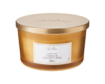 Life at Home Scented Candle Vanilla & Coconut Crème - 1.0 EA
