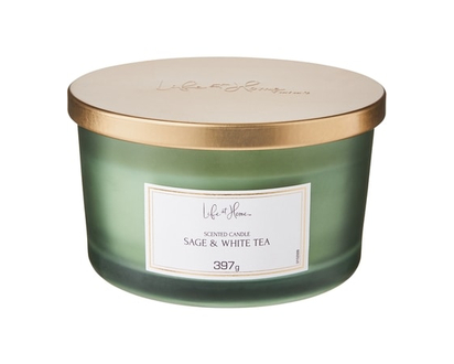Life at Home Scented Candle Sage & White Tea - 1.0 EA