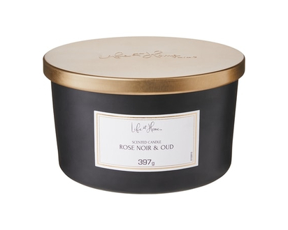 Life at Home Scented Candle Rose Noir & Oud - 1.0 EA