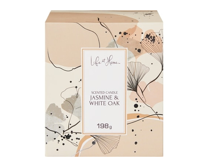 Life at Home Scented Candle Jasmine & White Oak - 1.0 EA