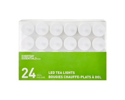 Everyday Essentials Led Tealights - 24Pk - 1.0 EA