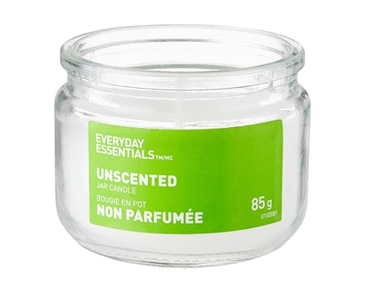 Everyday Essentials Unscented Glass Jar Candle - 1.0 EA