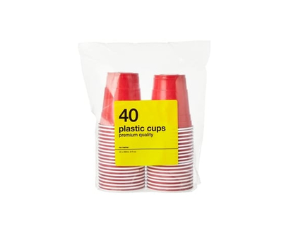 Sans Nom Lot de 40 verres en plastique - 1.0 EA