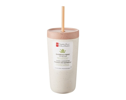 President's Choice Bamboo Fibre To Go Cup - Terracotta Pink - 1.0 EA