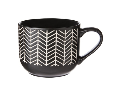 Life at Home Wax Resist Mug -Chevron - 1.0 EA