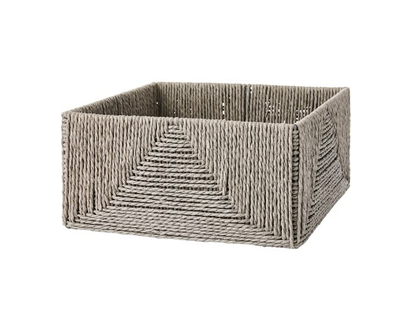 Life at Home Petit panier carré en corde – Gris - 1.0 EA
