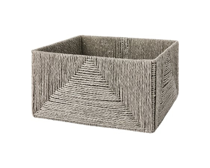 Life at Home Grand panier carré en corde – Gris - 1.0 EA