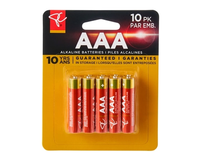 President's Choice Long Life Alkaline Batteries AAA 10-Pack - 10 EA