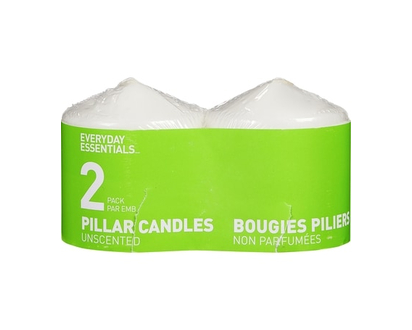 Everyday Essentials Unscented Pillar Candle, 3 in White - 1.0 EA