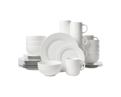 President's Choice Bistro Rim Dinnerware Set 32Pc - Ultra White - 1.0 EA