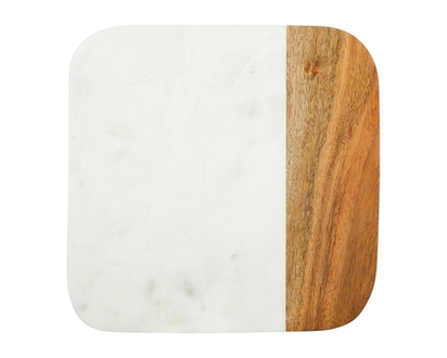 le Choix du Président President's Choice Planche de service en acacia et marbre, 25 cm - 1.0 EA