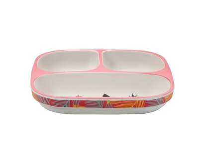 JUMP Kids World Plate, 3 Divided, Print - 1.0 EA