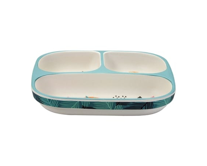 JUMP Kids World Plate, 3 Divided, Print - 1.0 EA