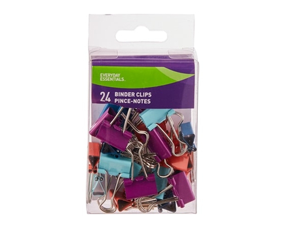 24 Binder Clips - 1.0 EA