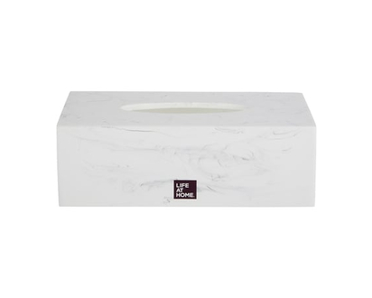 Life at Home Tissue Box, Marble - 1.0 EA