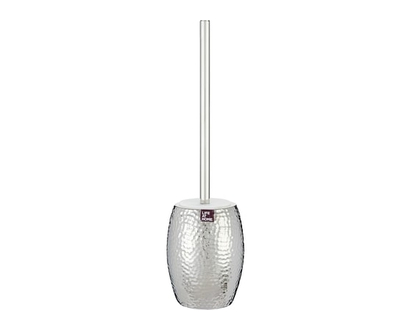 Life at Home Toilet Brush, Ceramic, Stainless Steel, Plastic, Silver - 1.0 EA
