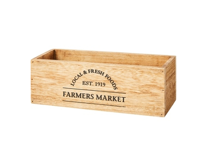Life at Home Wooden Box Brown - 1.0 EA