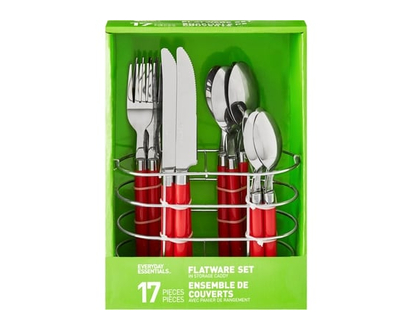 Everyday Essentials Flatware In Caddy - 1.0 EA