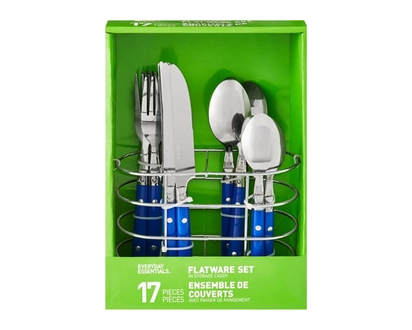 Everyday Essentials Flatware In Caddy - 1.0 EA