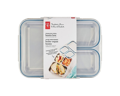 President's Choice Stainless Steel Bento Box with Locking Lid - 1.0 EA