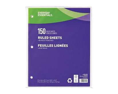 Everyday Essentials Ruled Paper - 1.0 EA