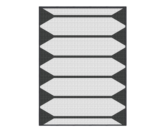 Tapis en polypropylène d’extérieur réversible 5 x 7, noir - 1.0 EA