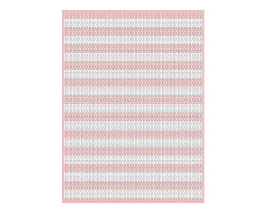Tapis en polypropylène d’extérieur réversible à rayures 6 x 8, bleu - 1.0 EA