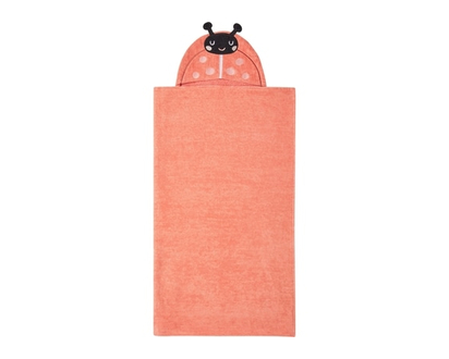 Kids' Hooded Bath Wrap - Ladybug - 1.0 EA