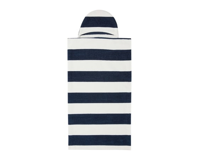 Life at Home Kids' Hooded Bath Wrap - Navy Stripe - 1.0 EA