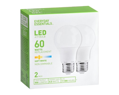 Everyday Essentials Light Bulbs, A19 60W LED Soft White - 1.0 EA