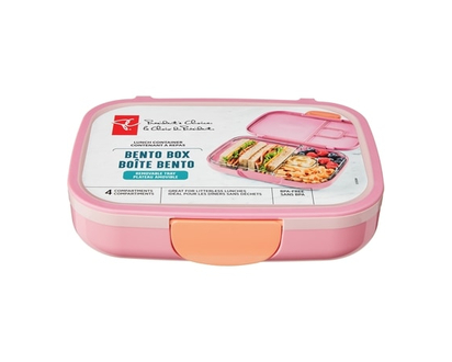President's Choice Bento Lunch Box - Pink - 1.0 EA