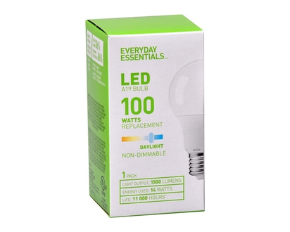 Everyday Essentials LED Bulb 100W A19 10Y 5000K - 1.0 EA
