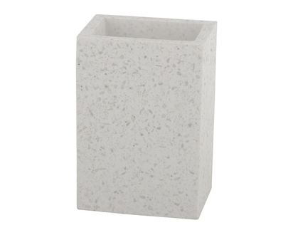 Life at Home Terrazzo Tumbler, White with Gold - 1.0 EA