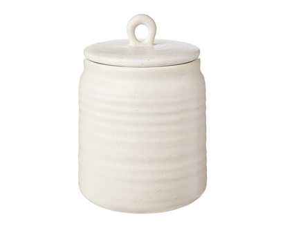Life at Home Small Ribbed Speckle Canister - 1.0 EA
