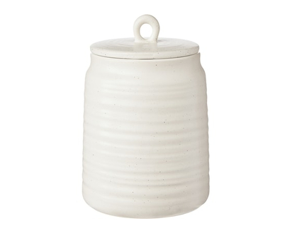 Life at Home Medium Ribbed Speckle Canister - 1.0 EA