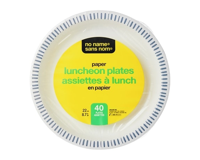 No Name Paper Luncheon Plates 40 Pack - 40.0 EA