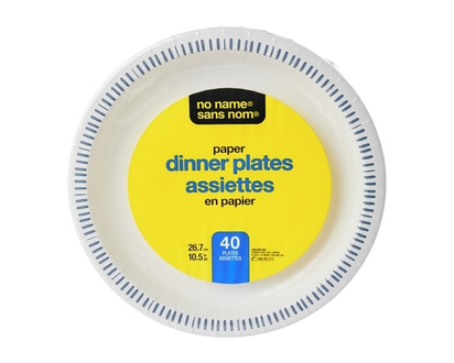 No Name Paper Dinner Plates 40 Pack - 40.0 EA