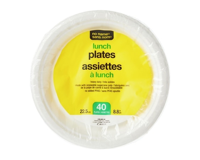 No Name Lunch Plates 40 Pack - 1.0 EA