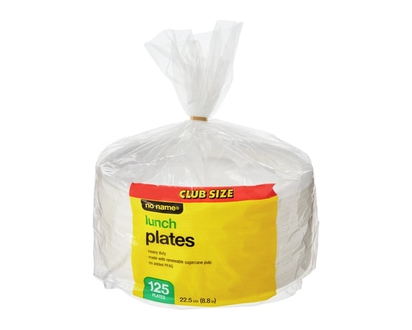 No Name Lunch Plates Club Size 125 Pack - 125.0 EA