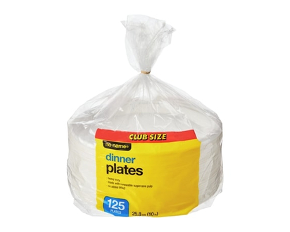No Name Dinner Plates Club Size 125 Pack - 125.0 EA